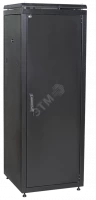 ITK Шкаф сетевой 19" LINEA N 47U 600х1000 мм металлическая передняя дверь черный