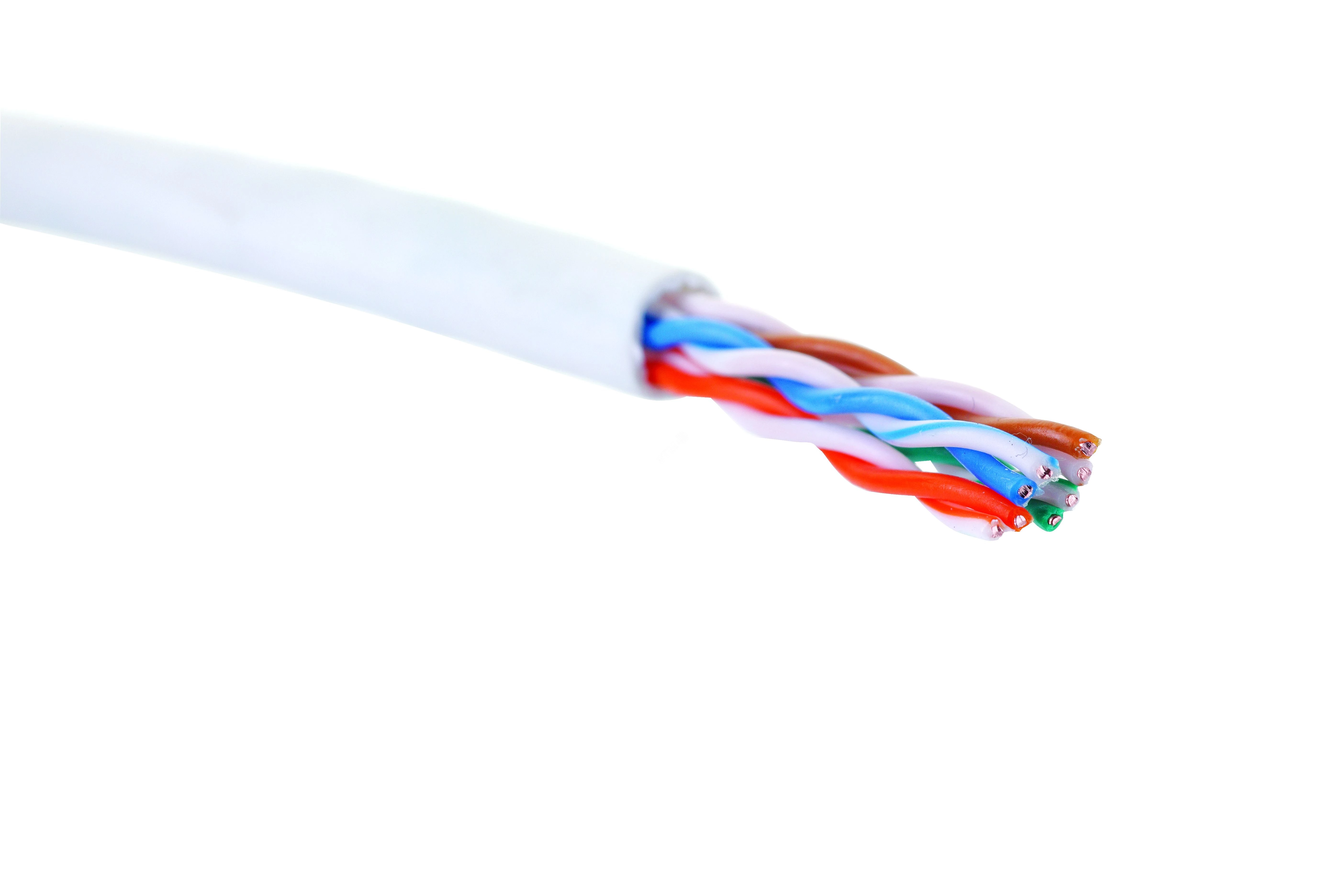 Кабель 5е U/UTP, LSZH нг-HFLTxx оболочка, 4 пары 24AWG (0.51мм), коробка 305 м, синий