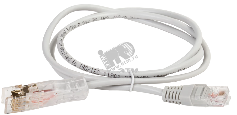 ITK Патч-корд 110-RJ45 2 пары, кат.5Е, 3м, серый