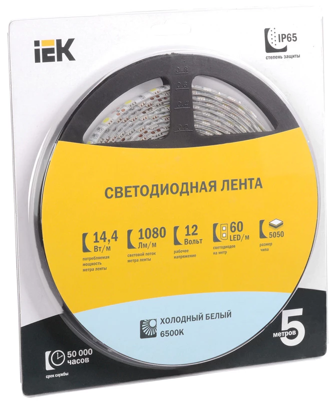 Светодиодная лента LED 5м блистер LSR-5050RGB60-14,4-IP20-12V IEK