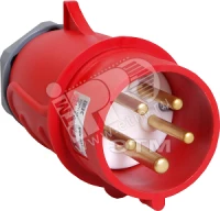 Вилка переносная ССИ-025 32А-6ч/200/346-240/415В 3Р+РЕ+N IP44 MAGNUM ИЭК