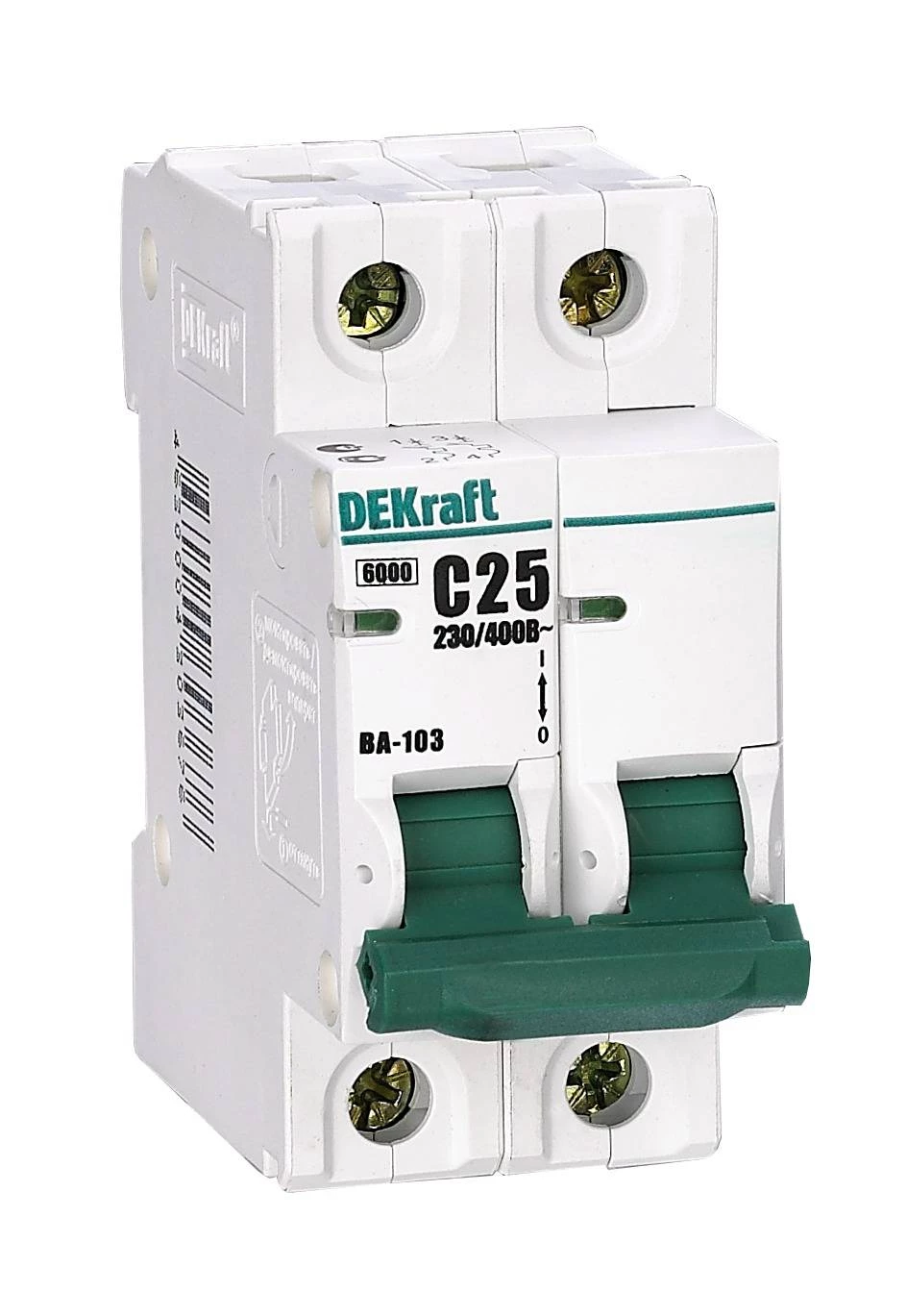Авт. выкл. 2Р 5А х-ка C ВА-103 6кА DEKraft