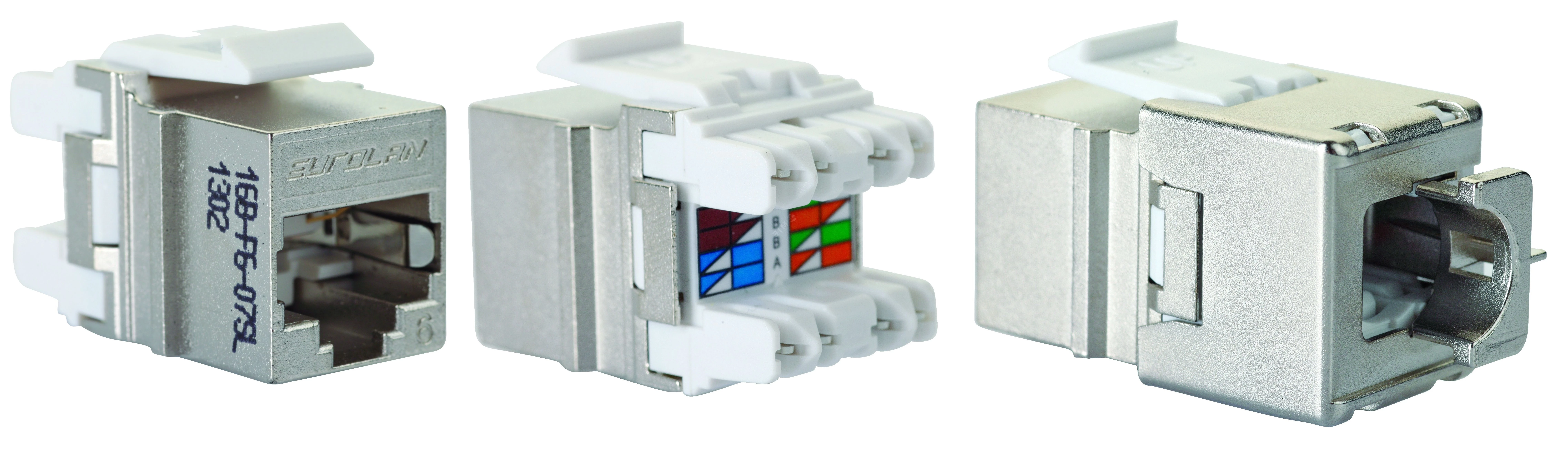 Модуль Keystone категории 6, FTP, 1xRJ45, T568A/B, Silver Line, Q-Tool