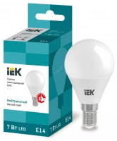Лампа светодиодная ECO G45 шар 7Вт 230В 4000К E14 IEK