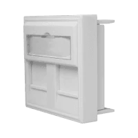 Вставка 45x45 для 2-х Keystone Jack со шторками для настенной розетки