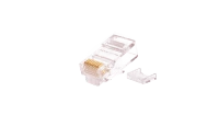 Коннектор NIKOMAX RJ45/8P8C под витую пару, Кат.5e (Класс D), 100МГц, покрытие 50мкд, универсальные ножи, неэкранированный, со вставкой, круглый ввод, уп-ка 100шт.