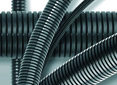 Гофрированная труба PA6V0, д.13мм, без протяжки, 100м, цвет тёмно-серый