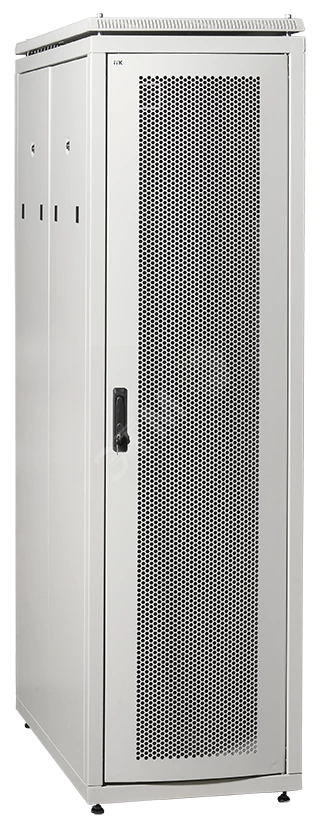 ITK Шкаф сетевой 19" LINEA N 28U 600х1000 мм перфорированная передняя дверь серый