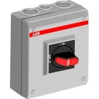 Рубильник в боксе OTP63T3M до 63А(АС23А) 3х-полюсный, 1НО доп, контакт,резьба 4хМ32+2хМ16