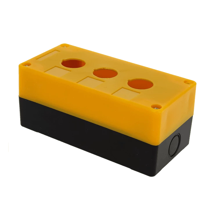 Корпус КП103 пластиковый 3 кнопки желтый EKF PROxima