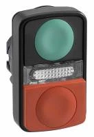 ГОЛОВКА КНОПКИ ДВОЙНАЯ БЕЗ МАРКИР + LED ZB5AW7L3740
