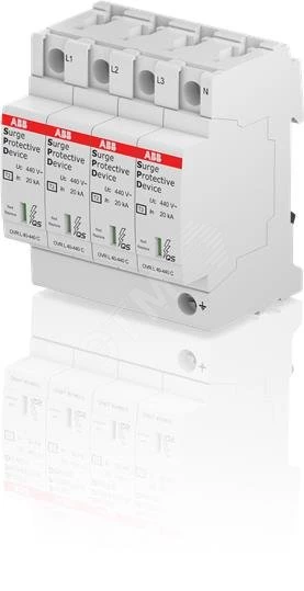 Ограничитель импульсных перенапряжений УЗИП OVR T2 4L 40-440 P QS ABB 2CTB803873R5100