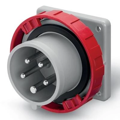 Вилка панельная прямая IP67 16А 3P+E+N 400В