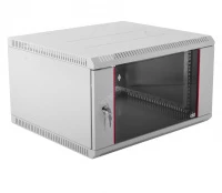 Шкаф телекоммуникационный настенный разборный 6U (600 × 350) дверь стекло