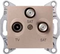 TV/R/SAT розет. проходная, титан SDN3501468