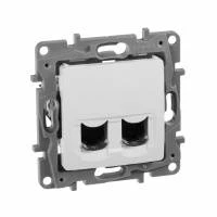 Компьютерная розетка ETIKA 2ХRJ45 6 UTP белый