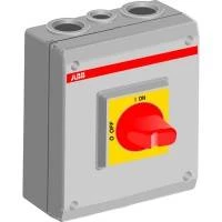 Рубильник в боксе OTP63A3M до 63А(АС23А) 3х-полюсный, 1НО доп, контакт, резьба 4хМ32+2хМ16