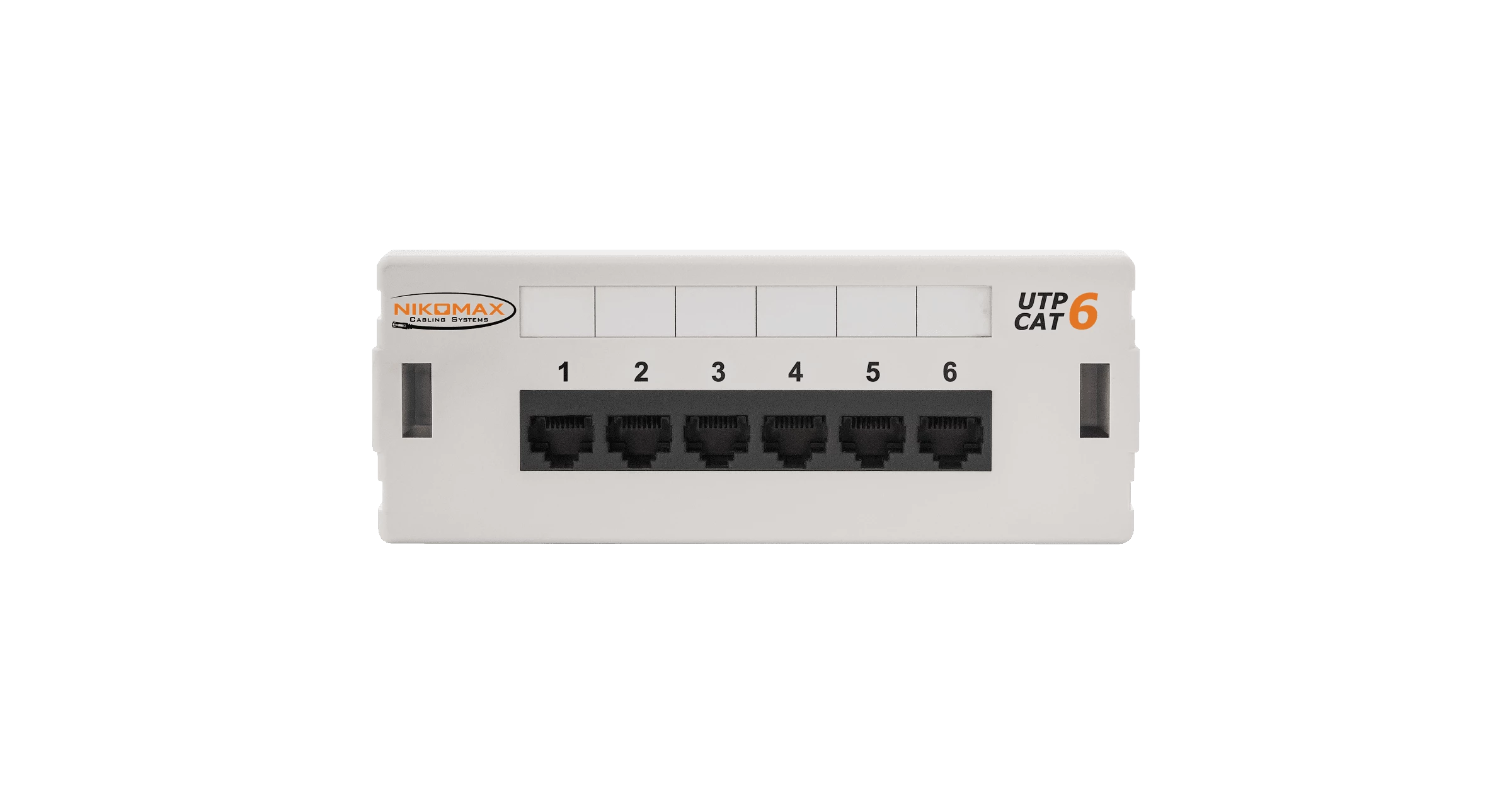 Коммутационная панель NIKOMAX настенная, 6 портов, Кат.6 (Класс E), 250МГц, RJ45/8P8C, 110, T568A/B, неэкранированная, светло-серая - гарантия: 5 лет расширенная / 25 лет системная