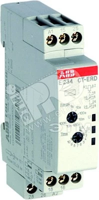 Реле времени ABB CT-MFD, 12 модульное многофункциональное (7 функций ) 24-48B DC, 24- 240B AC (7 временных диапазонов 0,05с...100ч) 1ПК