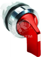 Переключатель M3SS4-20R (длинная ручка) красный 3-х позиционный без подсветки (только корпус) с фиксацией