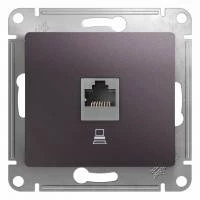 Компьютерная розетка GLOSSA RJ45 кат.5E, механизм, сиреневый туман