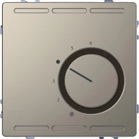 D-Life ТЕРМОРЕГУЛЯТОР с центр. пл. с перекл. конт.230В, НИКЕЛЬ, SD
