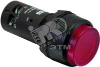 Кнопка с подсветкой CP4-12R-10 красная 110-130В AC/DC с выступающей клавишей с фиксацией 1НО