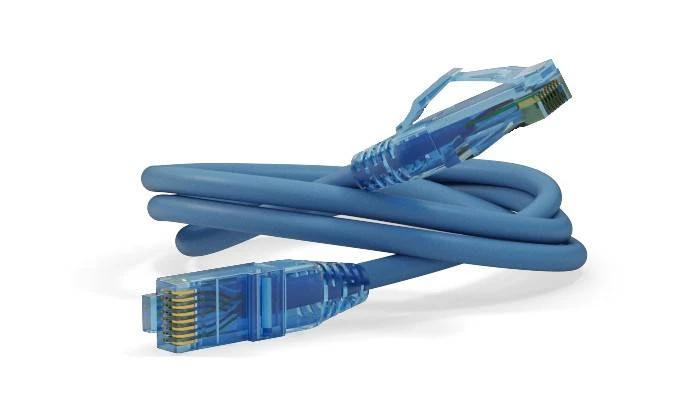 Патч-корд U/UTP, Cat.6, LSZH, 0.5 м, синий Hyperline