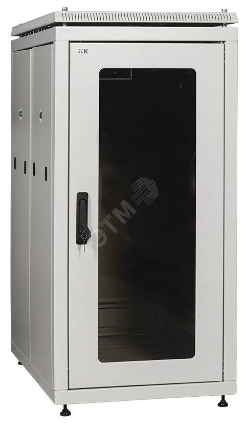 ITK Шкаф сетевой 19" LINEA N 38U 600х1000 мм стеклянная передняя дверь серый
