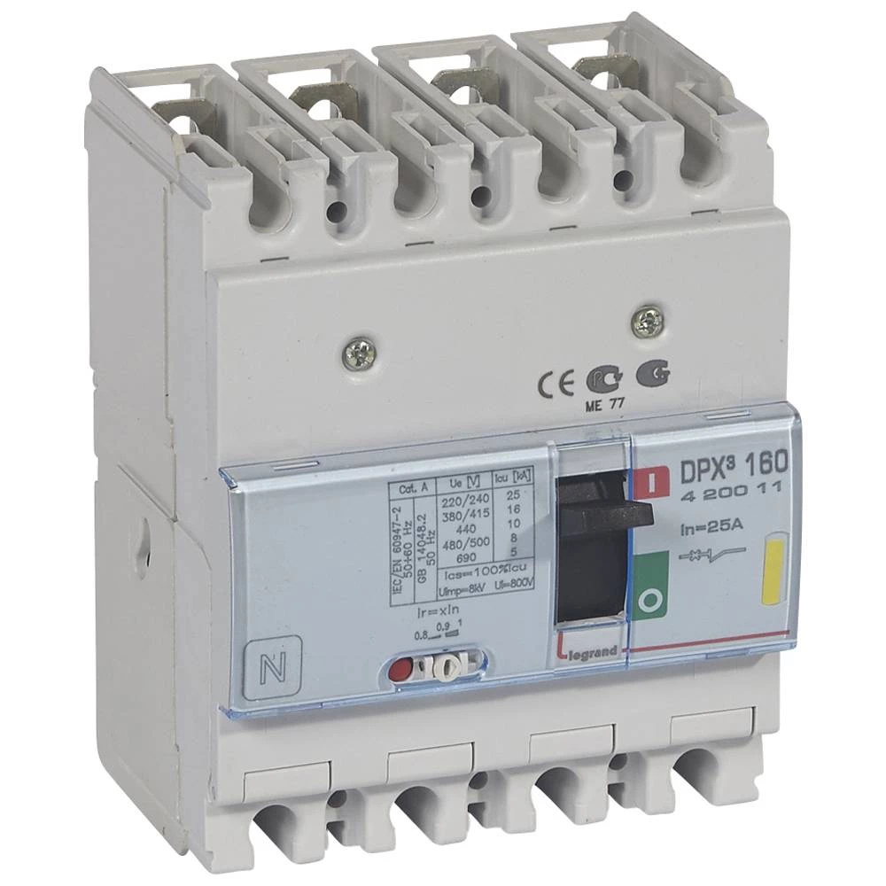 АВТ.ВЫКЛ.DPX³ 160 4P 25А 16kA