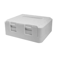 Корпус розетки для двух вставок типа Keystone Jack, белая