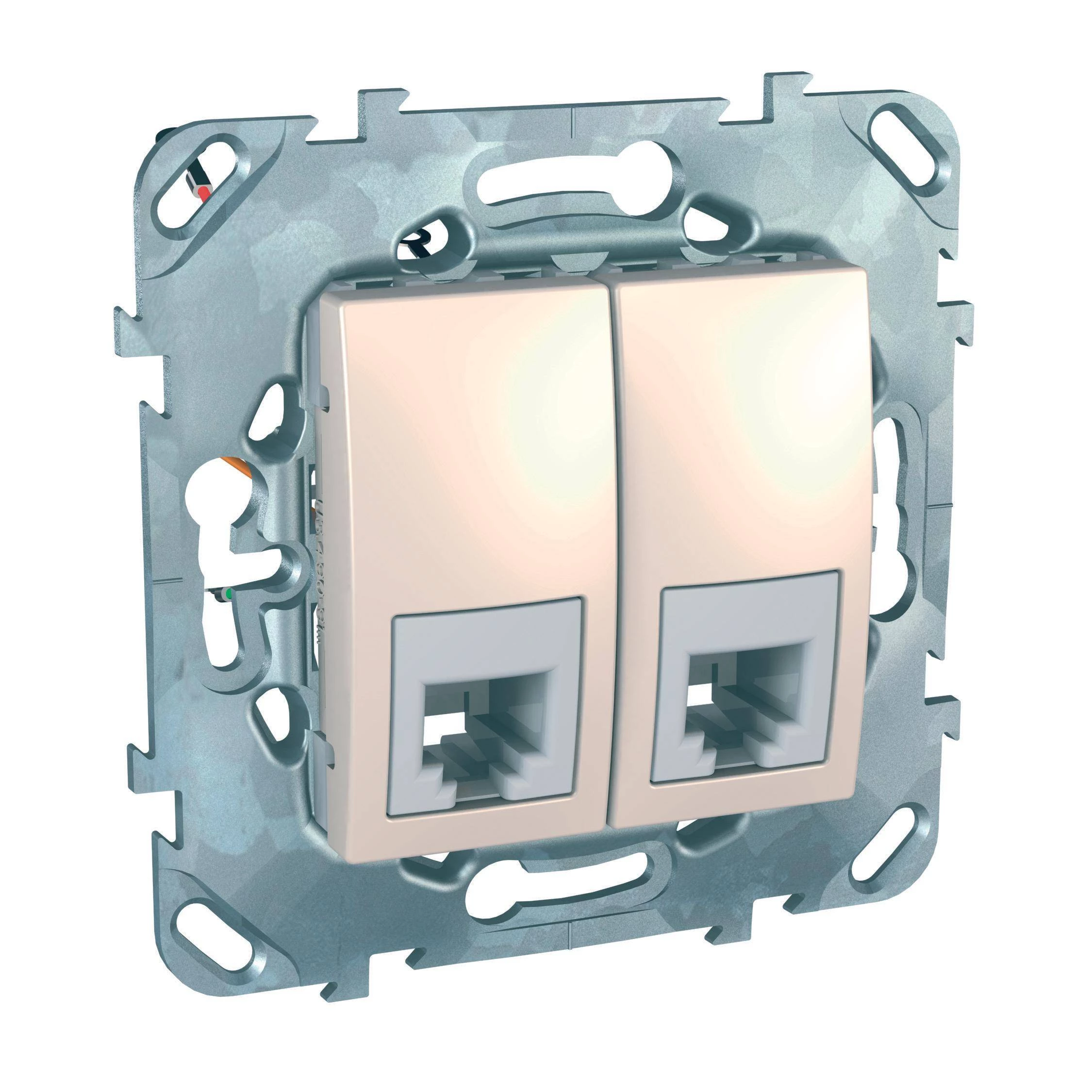 ТЕЛЕФОННАЯ РОЗЕТКА 2ХRJ11 (4 КОНТ) АЛЮМ MGU5.9090.25ZD