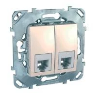 ТЕЛЕФОННАЯ РОЗЕТКА 2ХRJ11 (4 КОНТ) АЛЮМ MGU5.9090.25ZD