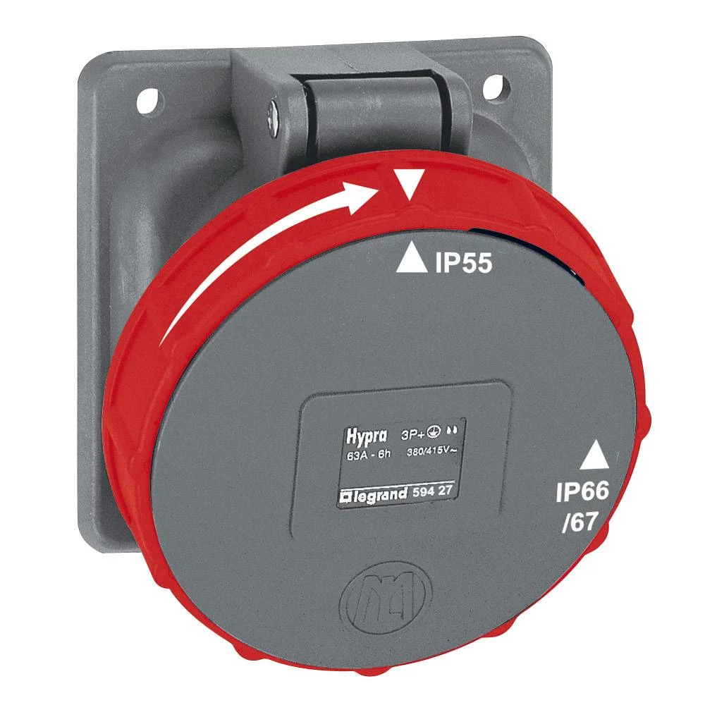 Розетка накладная Legrand Hypra IP67 3K+З 400v 63A