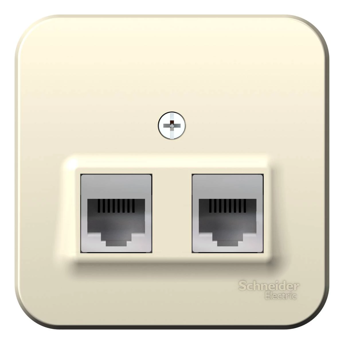 Розетка двойная компьютерная BLANCA О/У RJ45, кат.5E + телеф. RJ11, ИЗОЛ.ПЛ., молочный