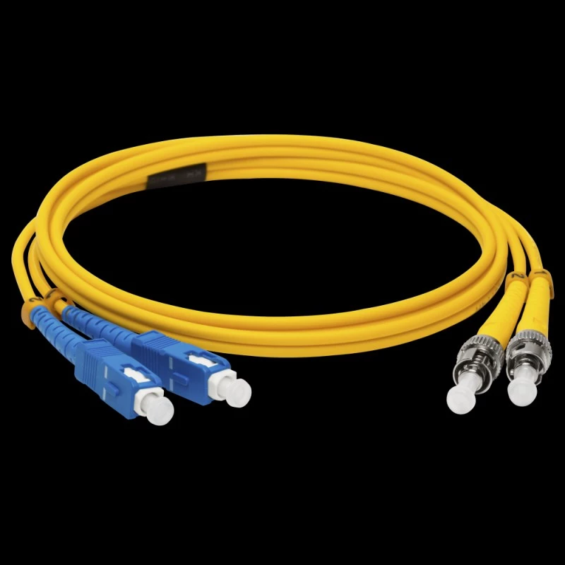 Патч-корд оптический LANMASTER, LSZH, дуплексный, ST/UPC-SC/UPC, SM, 3.0 м