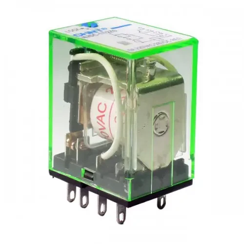 Реле промежуточное с кнопкой тестирования NJDC-17(D)/2Z 2 конт. с инд. LED 10А AC220В (CHINT)