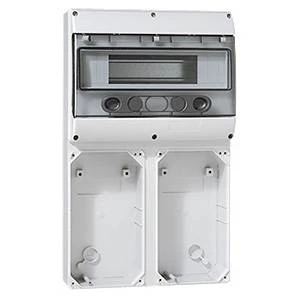 P17Осн.щит.12мод.+2лиц.пан.4роз.16А 220х125 IP66