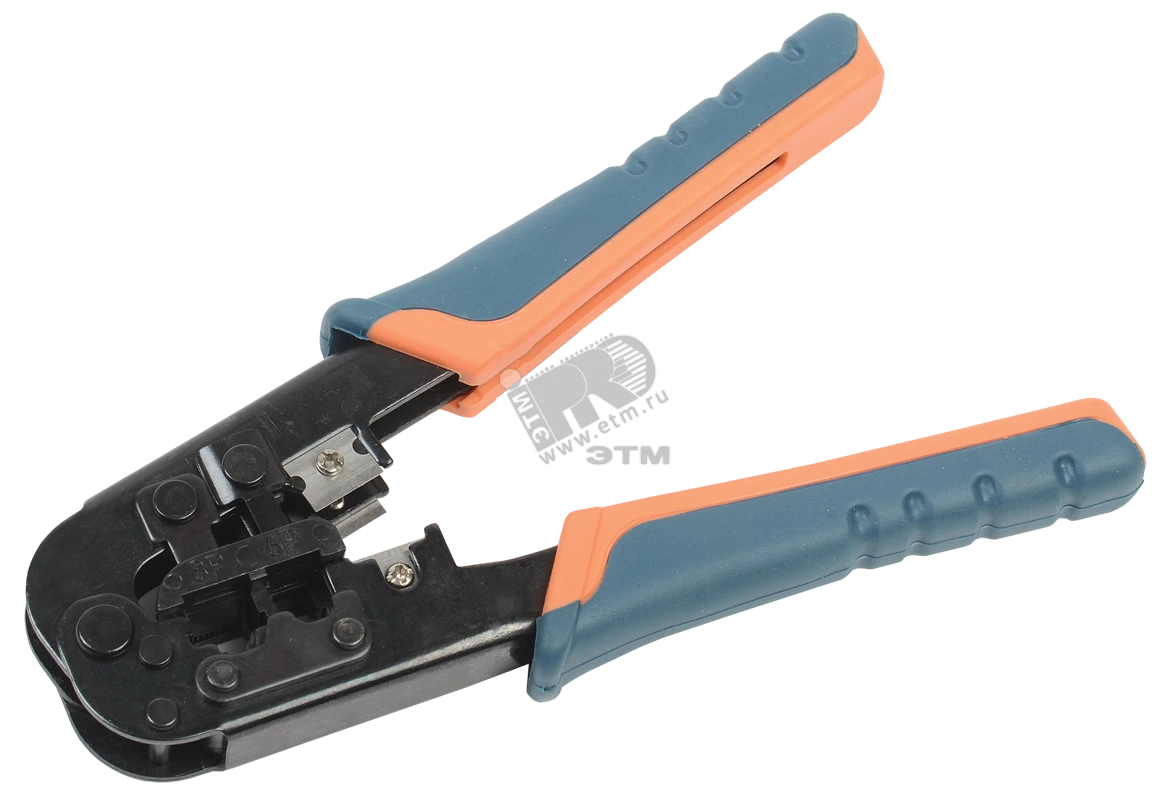 ITK Инструмент обжим для RJ-45,12,11 без храп мех сине-оранж