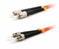 Патч-корд оптический LANMASTER, LSZH, дуплексный, ST/PC-FC/PC, MM 50/125, 0.5 м