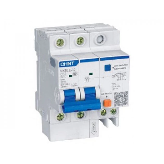 Диф. автомат NXBLE-40 1P+N 10A, х-ка C 30mA, электронный тип AС, х-ка С, 4.5kA (CHINT)