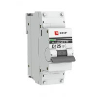 Автоматический выключатель 1P 125А (D) 10kA ВА 47-100 EKF PROxima mcb47100-1-125D-pro mcb47100-1-125D-pro