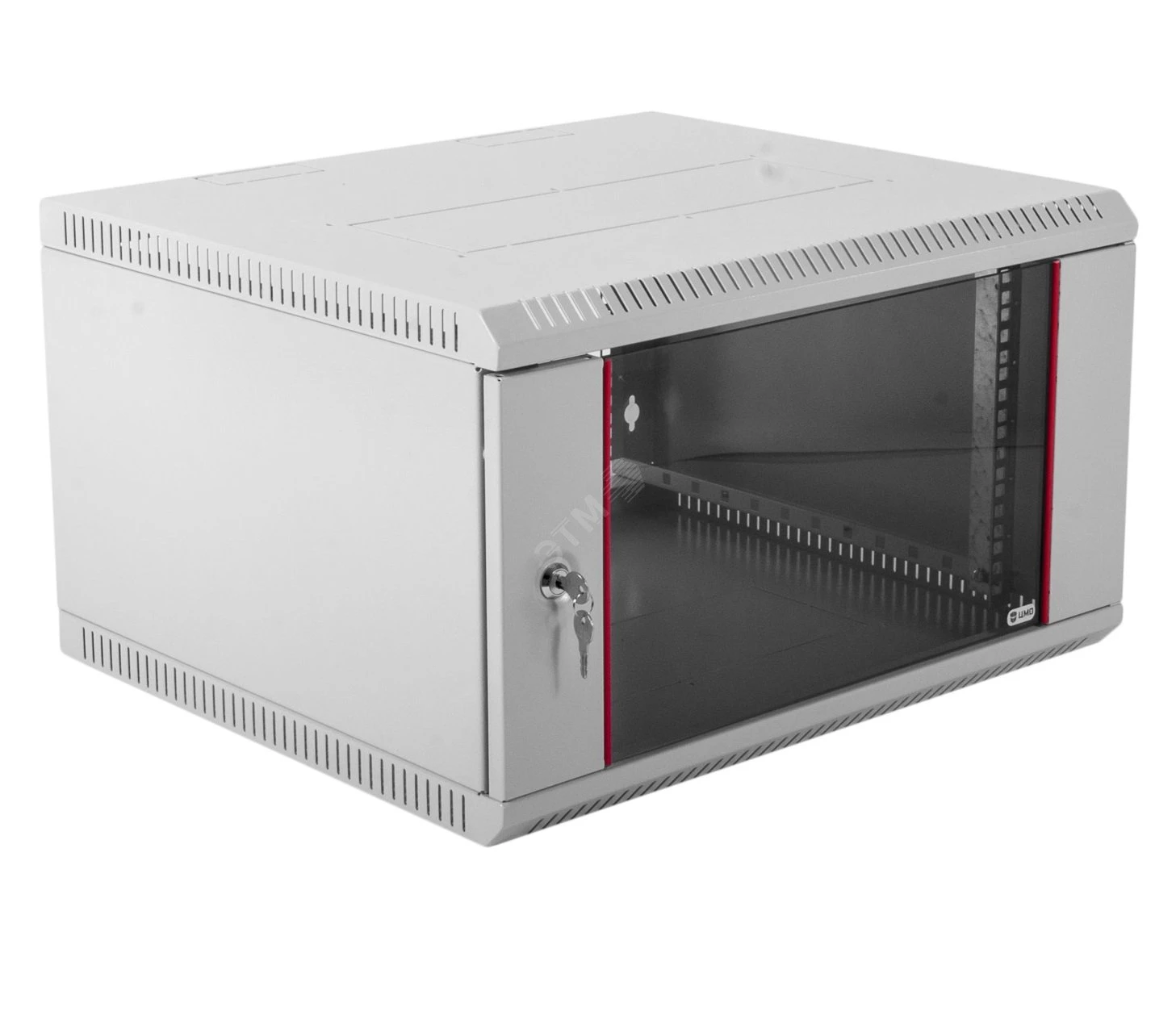 Шкаф телекоммуникационный настенный разборный 6U (600 × 350) дверь стекло