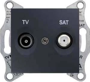 TV/SAT розет. проходная, графит SDN3401970