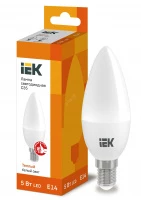 Лампа светодиодная ECO C35 свеча 5Вт 230В 3000К E14 IEK