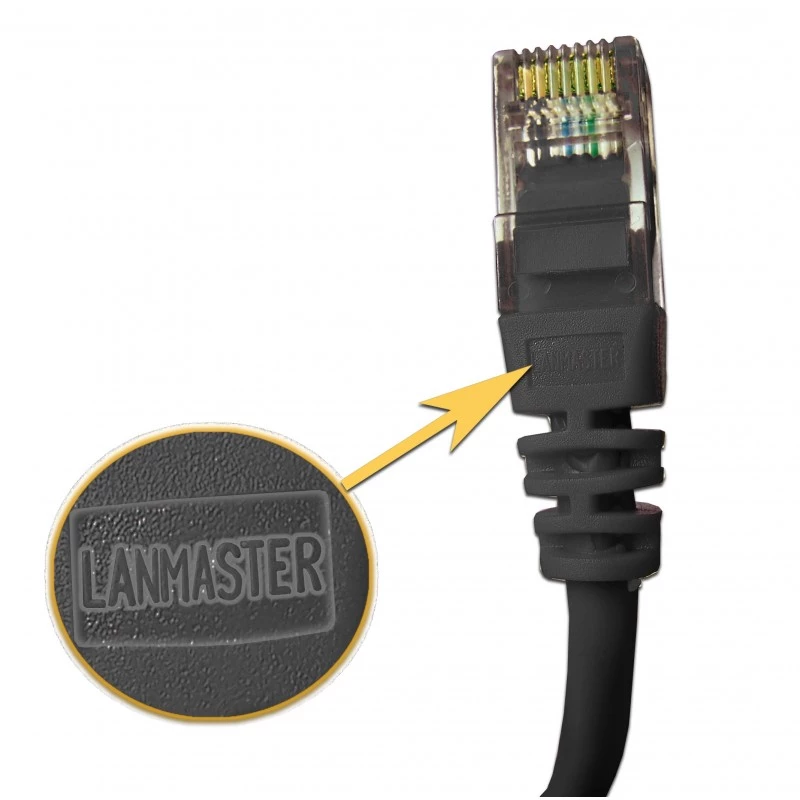 Патч-корд LANMASTER LSZH UTP кат.5e, 5.0 м, черный