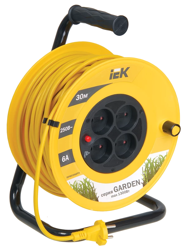 Катушка УК30 с т/з 4 места 2Р/30м 2х0,75 мм2 "Garden"
