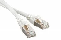 Патч-корд F/UTP, экранированный, Cat.5е, LSZH, 10 м, белый Hyperline