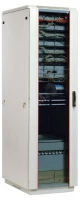 Шкаф телекоммуникационный напольный 47U (600 × 800) дверь стекло