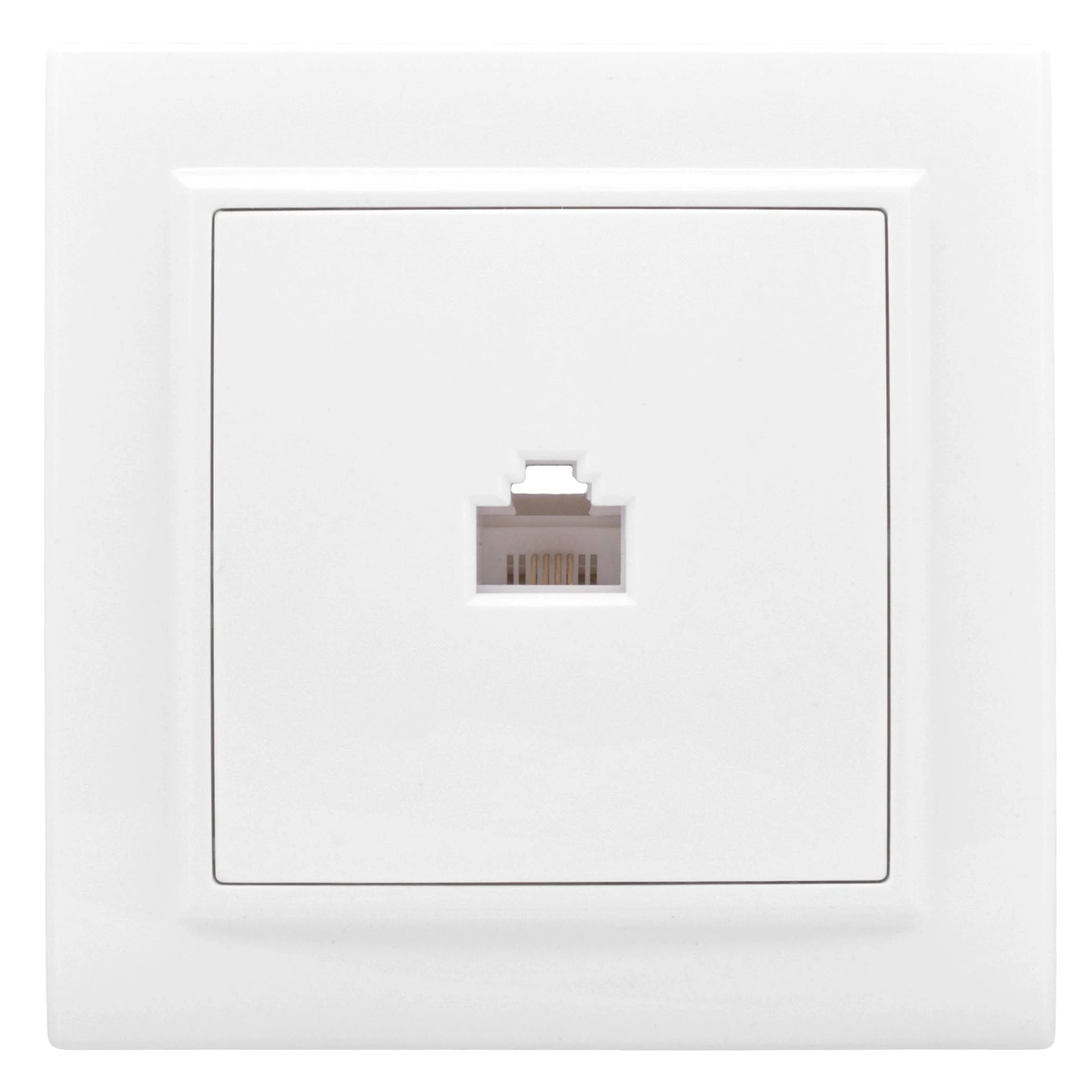 Розетка Компьютерная розетка EKF Basic RJ-45 1-местная СП белая Минск 